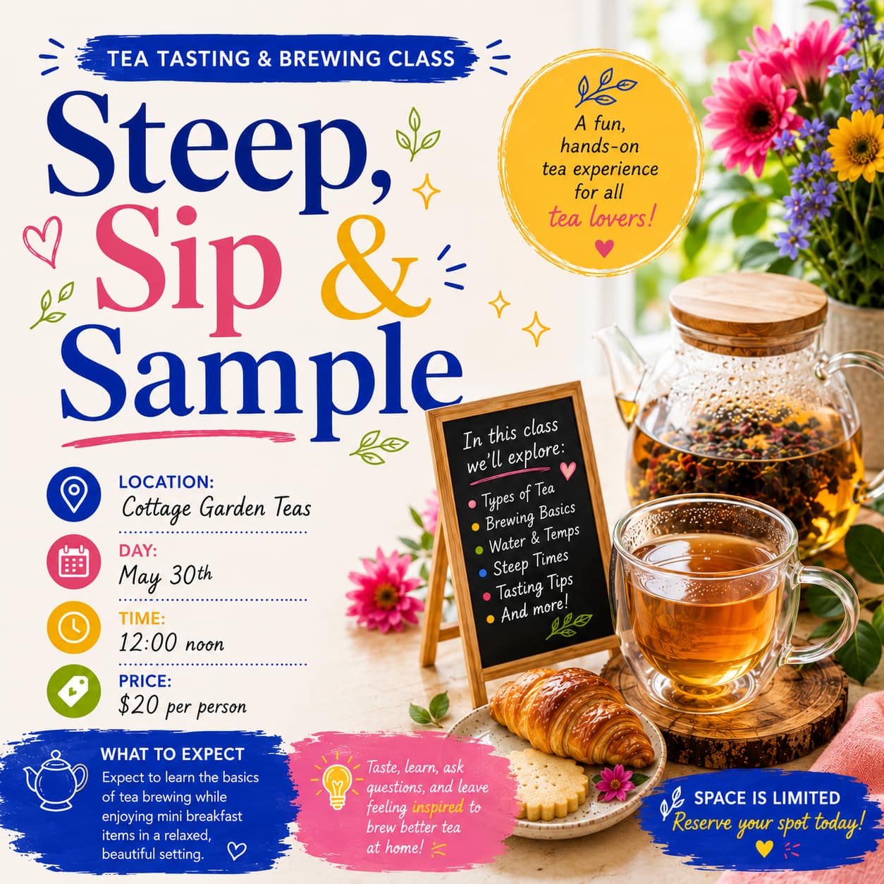 Tea Class 101: Steep, Sip and Sample